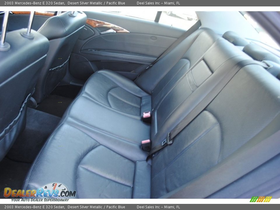 2003 Mercedes-Benz E 320 Sedan Desert Silver Metallic / Pacific Blue Photo #12