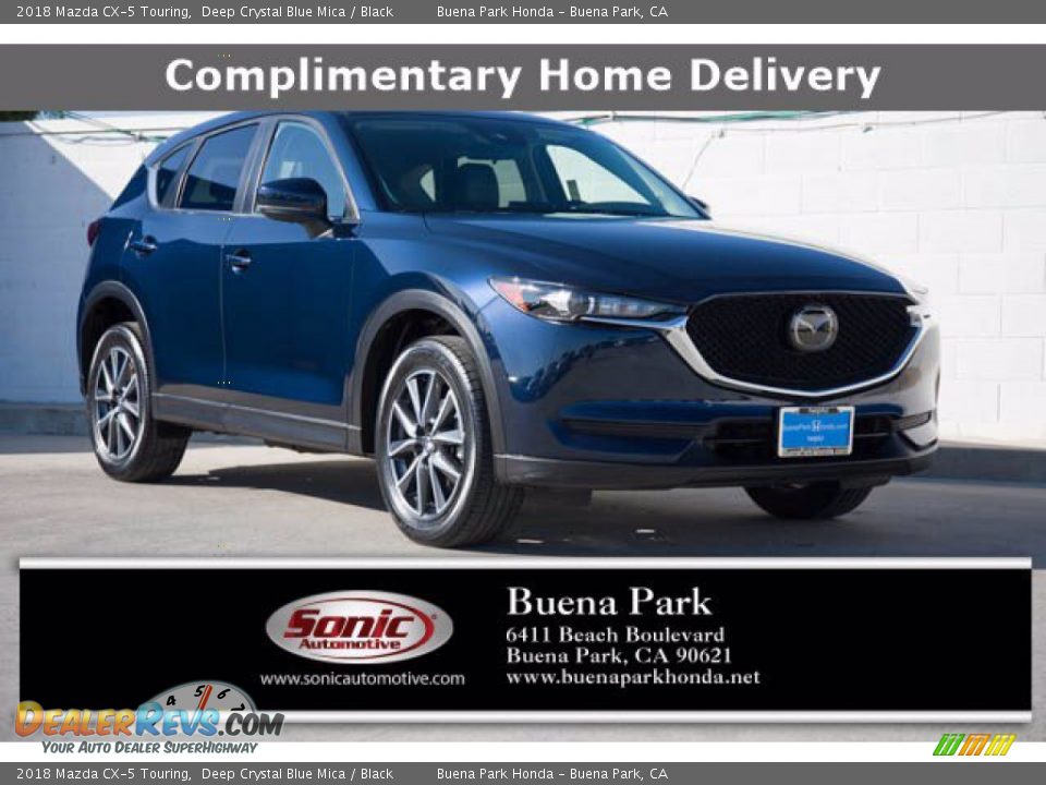 2018 Mazda CX-5 Touring Deep Crystal Blue Mica / Black Photo #1