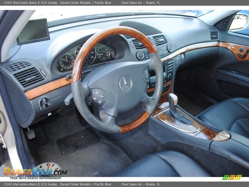 Pacific Blue Interior - 2003 Mercedes-Benz E 320 Sedan Photo #17
