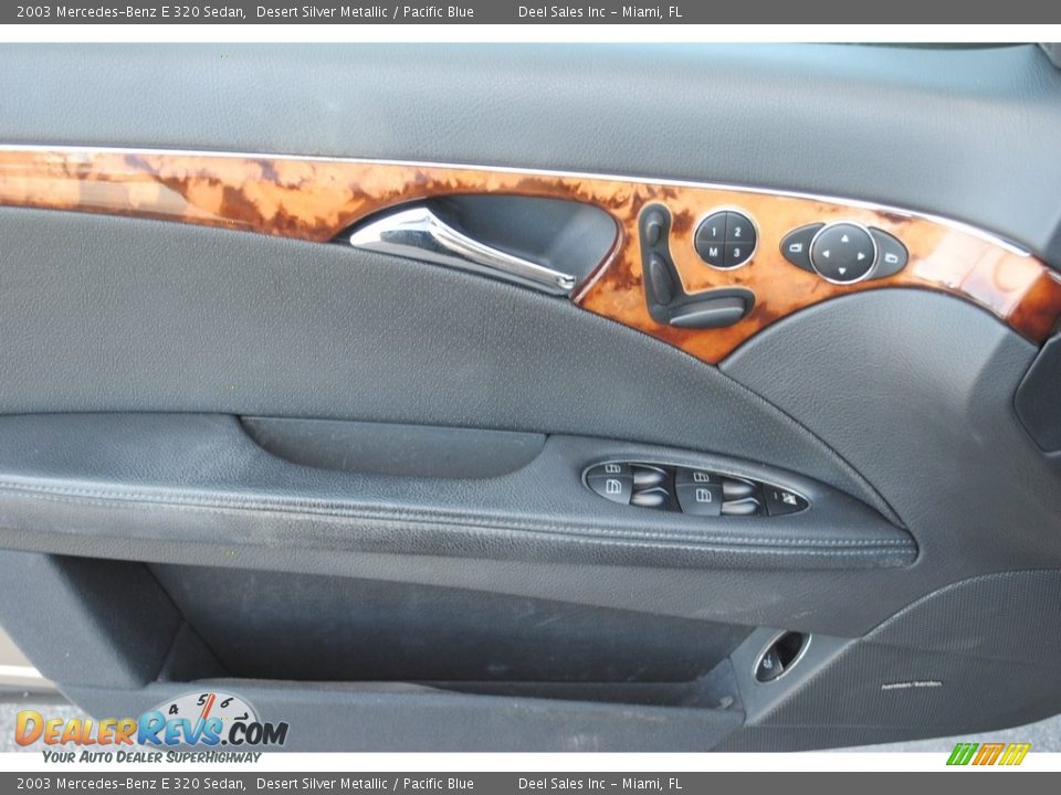 2003 Mercedes-Benz E 320 Sedan Desert Silver Metallic / Pacific Blue Photo #18