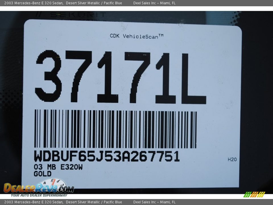 2003 Mercedes-Benz E 320 Sedan Desert Silver Metallic / Pacific Blue Photo #20