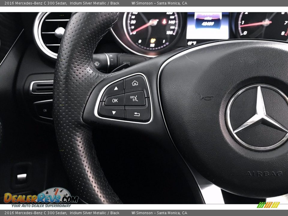 2016 Mercedes-Benz C 300 Sedan Iridium Silver Metallic / Black Photo #18