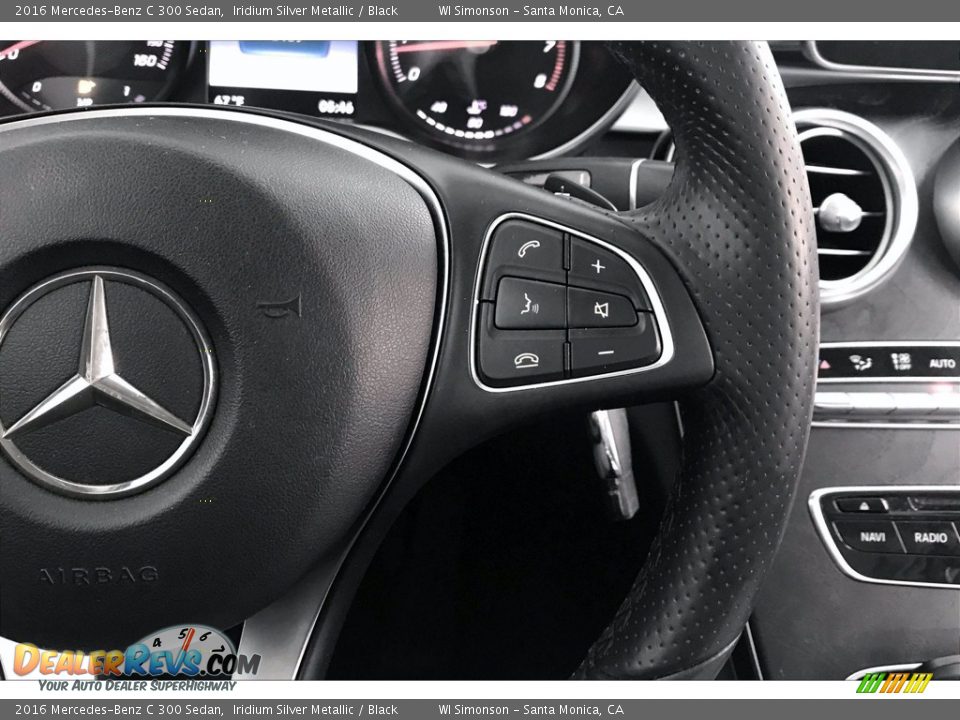 2016 Mercedes-Benz C 300 Sedan Iridium Silver Metallic / Black Photo #19