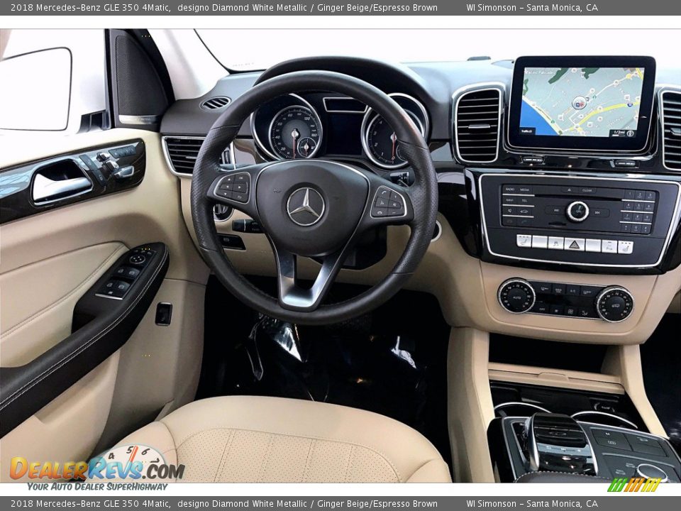 2018 Mercedes-Benz GLE 350 4Matic designo Diamond White Metallic / Ginger Beige/Espresso Brown Photo #4