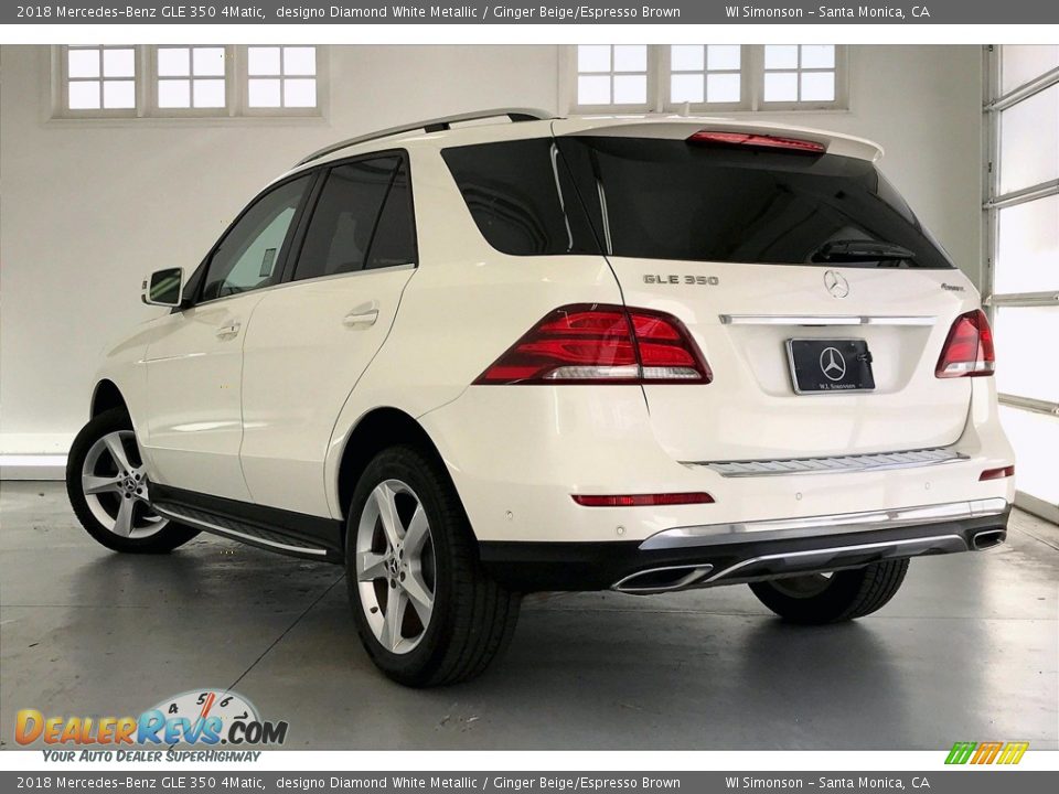 2018 Mercedes-Benz GLE 350 4Matic designo Diamond White Metallic / Ginger Beige/Espresso Brown Photo #10