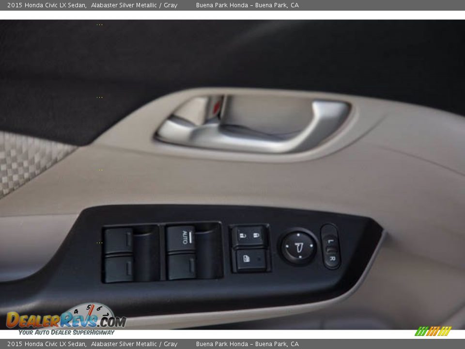 2015 Honda Civic LX Sedan Alabaster Silver Metallic / Gray Photo #22