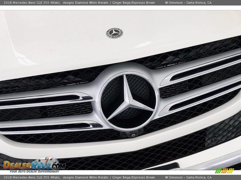 2018 Mercedes-Benz GLE 350 4Matic designo Diamond White Metallic / Ginger Beige/Espresso Brown Photo #33