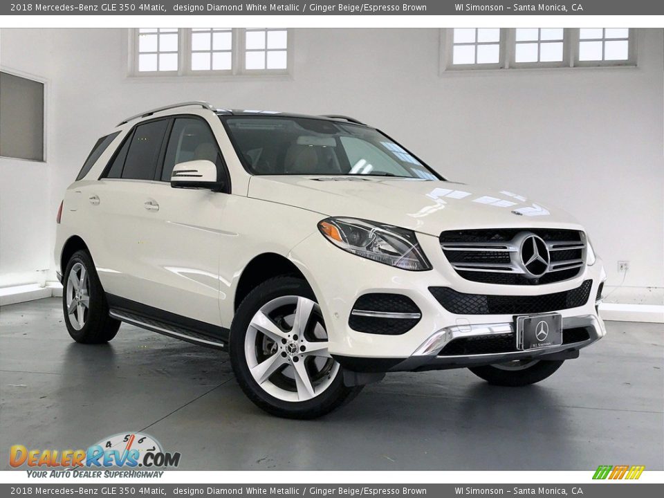 2018 Mercedes-Benz GLE 350 4Matic designo Diamond White Metallic / Ginger Beige/Espresso Brown Photo #34