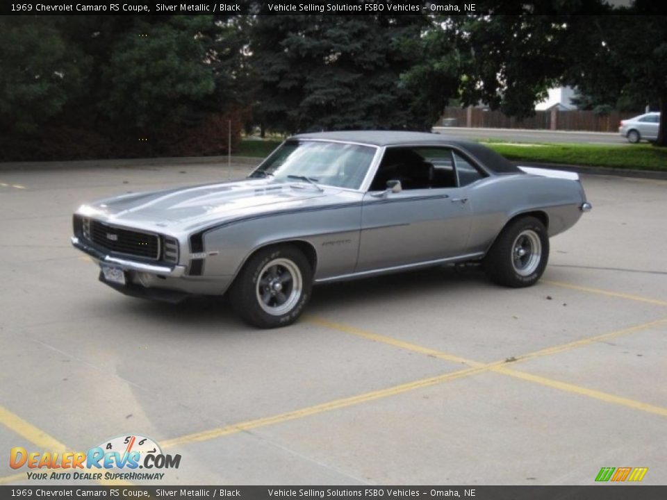 1969 Chevrolet Camaro RS Coupe Silver Metallic / Black Photo #6