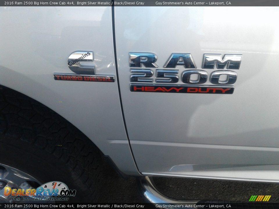 2016 Ram 2500 Big Horn Crew Cab 4x4 Bright Silver Metallic / Black/Diesel Gray Photo #3
