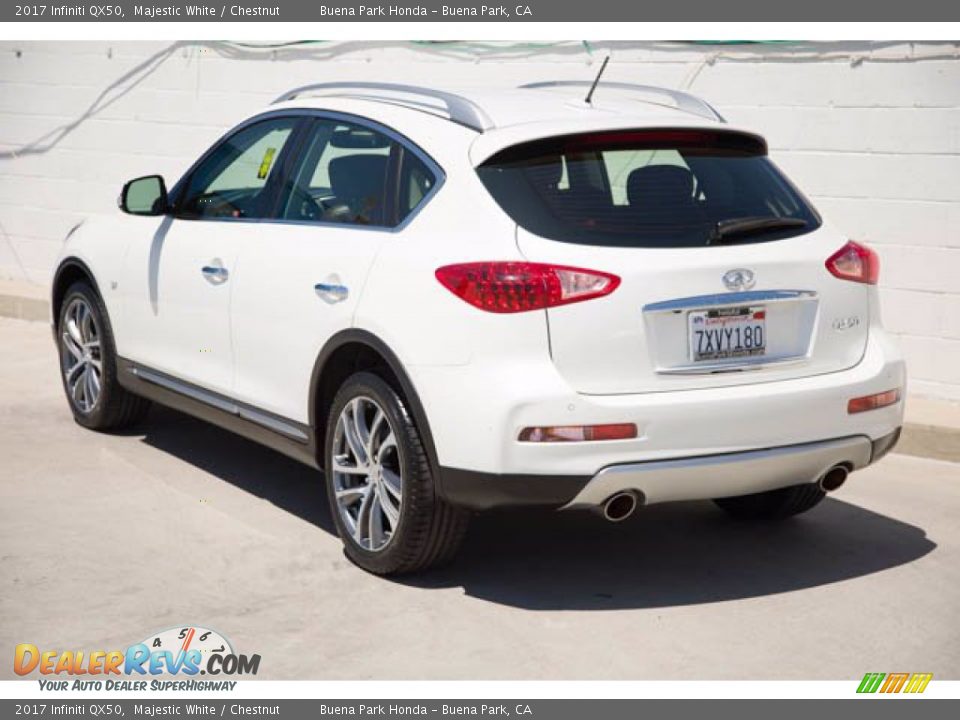 2017 Infiniti QX50 Majestic White / Chestnut Photo #2