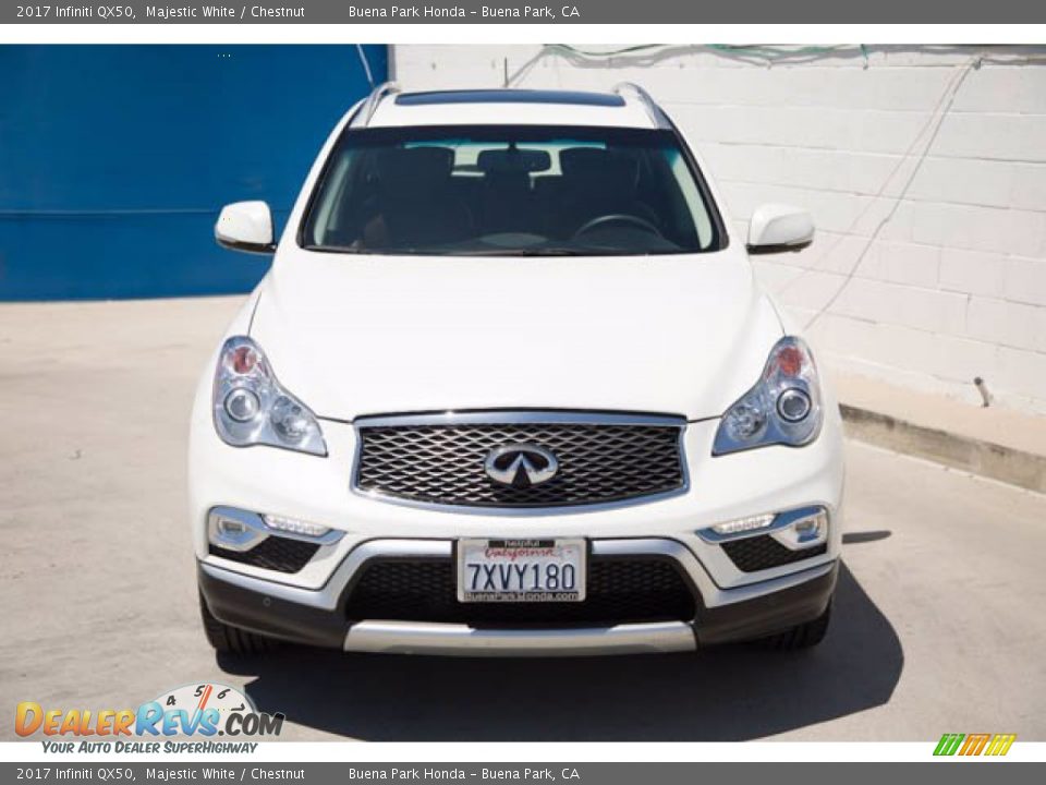 2017 Infiniti QX50 Majestic White / Chestnut Photo #7