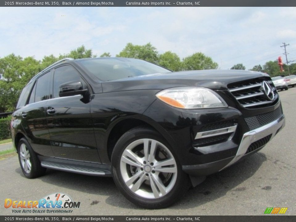 2015 Mercedes-Benz ML 350 Black / Almond Beige/Mocha Photo #1