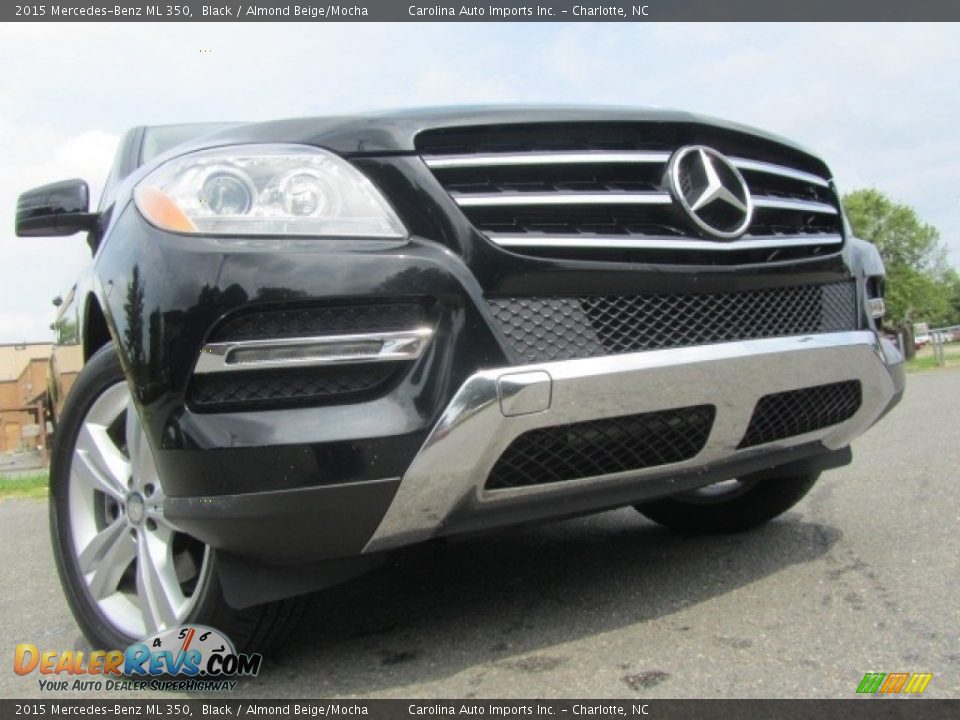 2015 Mercedes-Benz ML 350 Black / Almond Beige/Mocha Photo #2