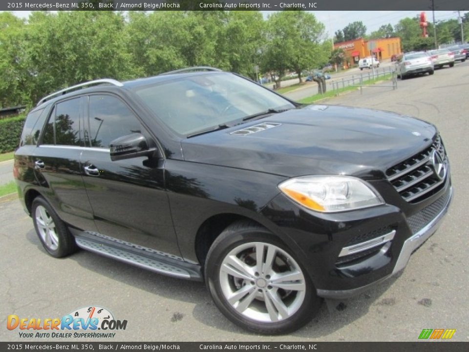 2015 Mercedes-Benz ML 350 Black / Almond Beige/Mocha Photo #3