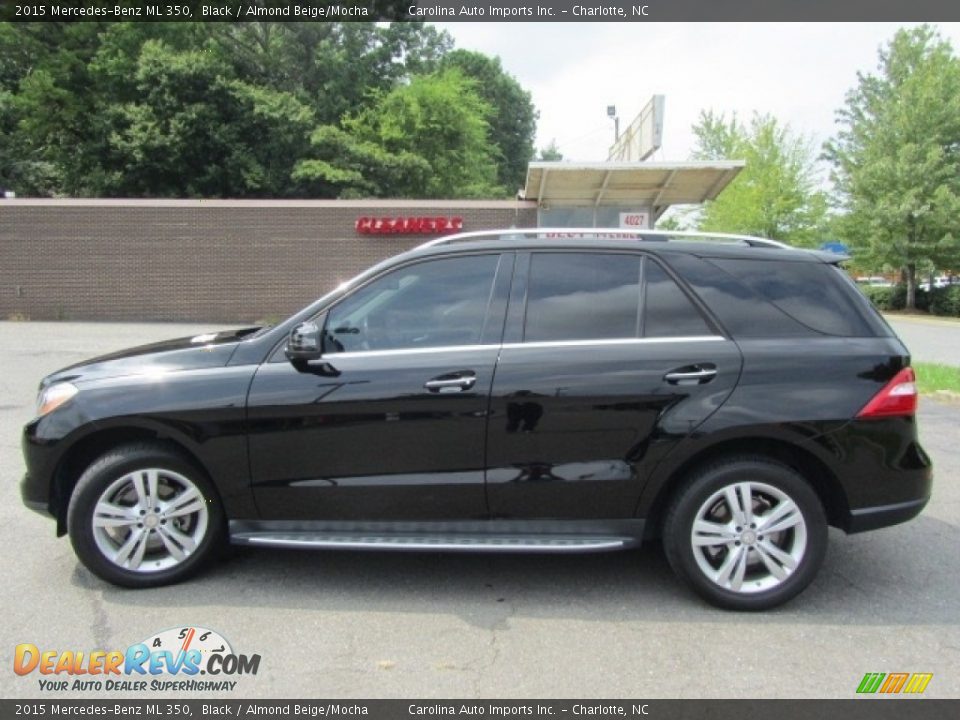 2015 Mercedes-Benz ML 350 Black / Almond Beige/Mocha Photo #7