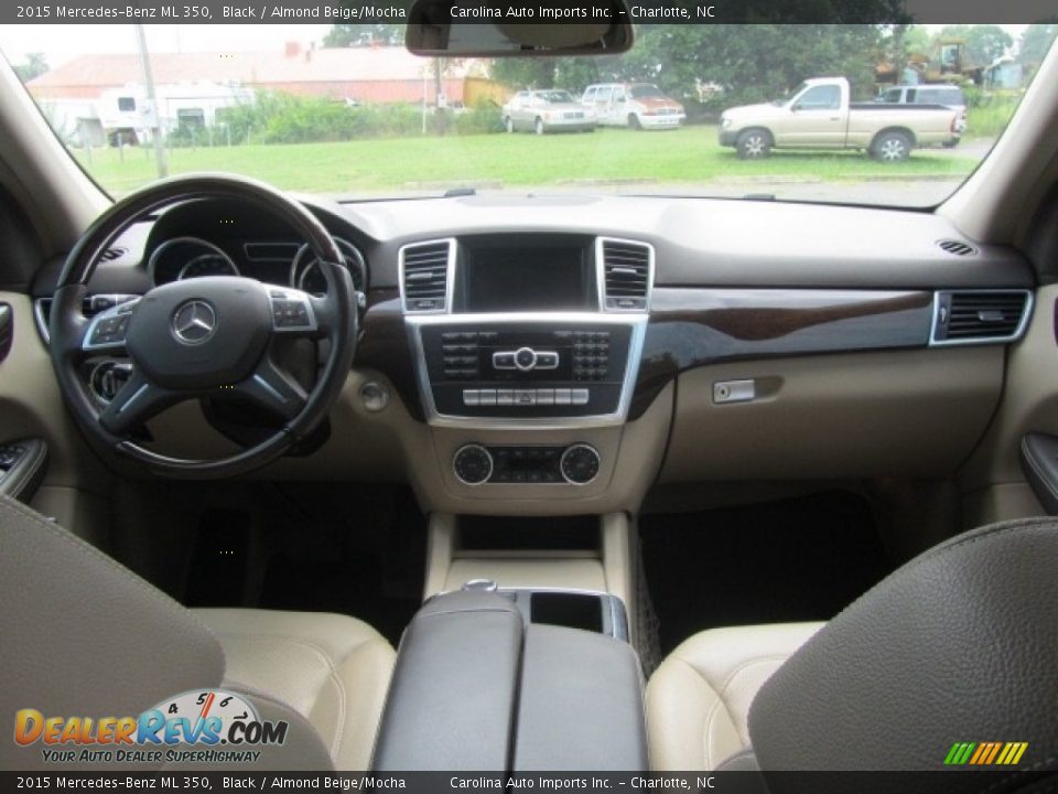 2015 Mercedes-Benz ML 350 Black / Almond Beige/Mocha Photo #13