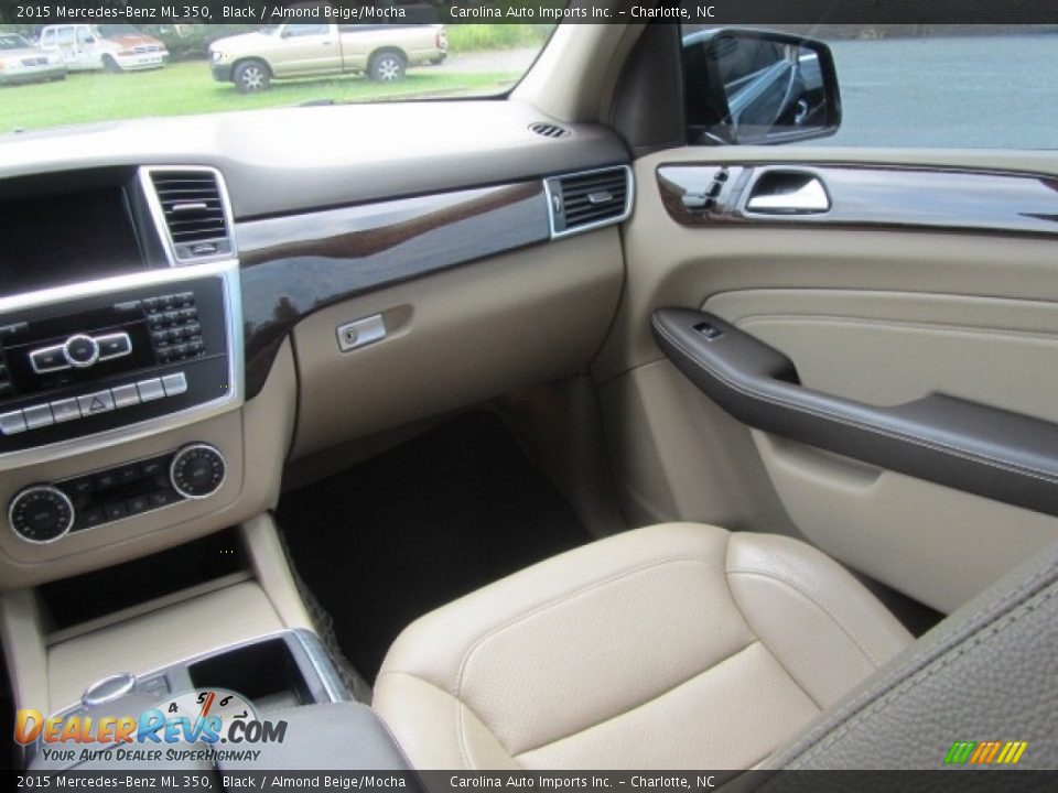 2015 Mercedes-Benz ML 350 Black / Almond Beige/Mocha Photo #14