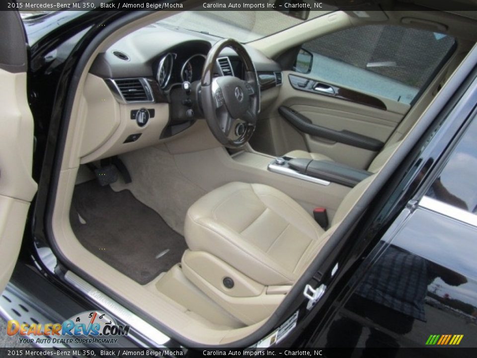 2015 Mercedes-Benz ML 350 Black / Almond Beige/Mocha Photo #17