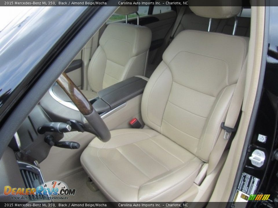 2015 Mercedes-Benz ML 350 Black / Almond Beige/Mocha Photo #19