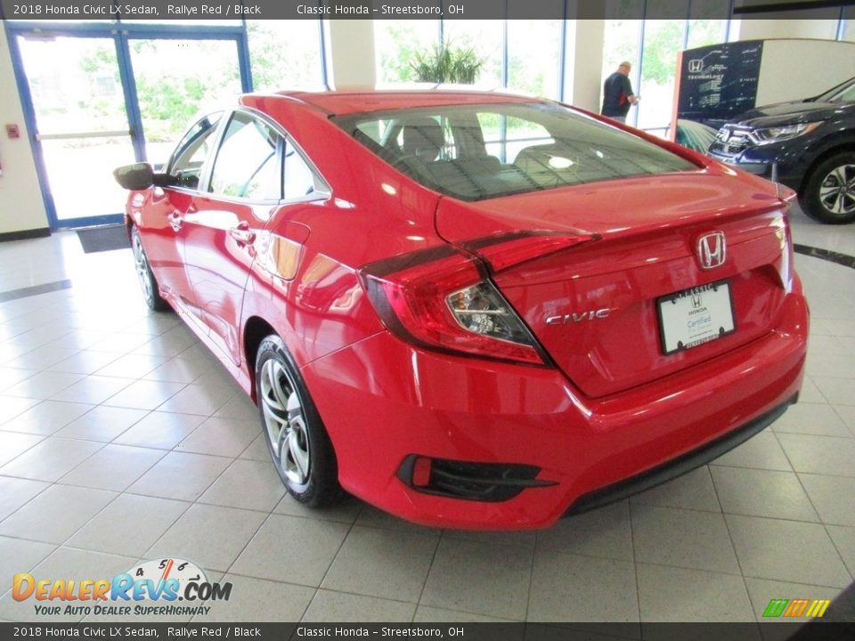 2018 Honda Civic LX Sedan Rallye Red / Black Photo #3