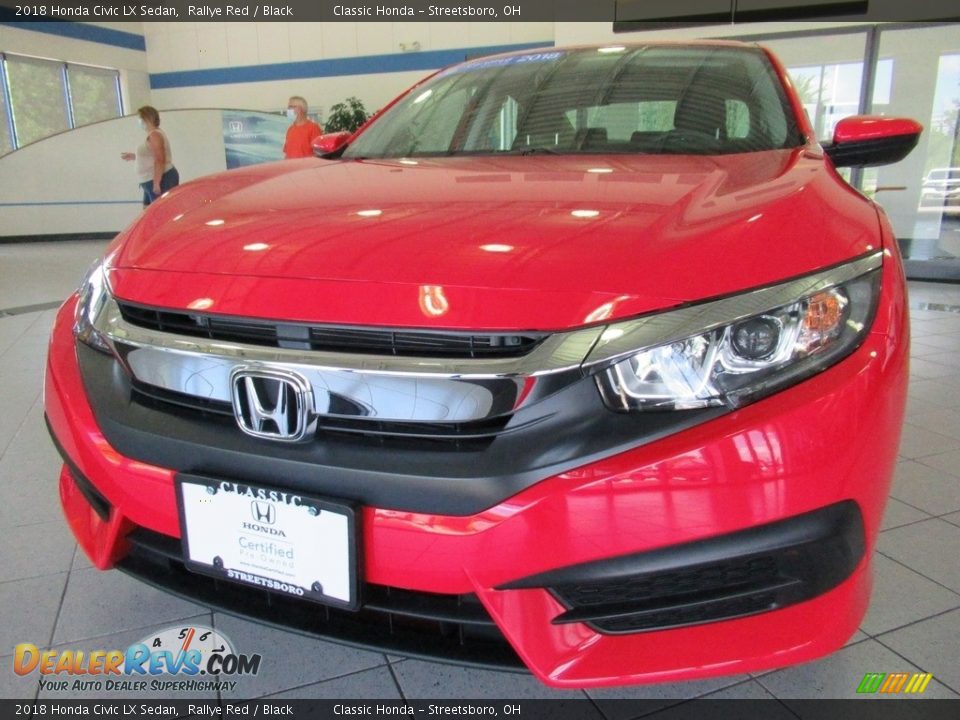 2018 Honda Civic LX Sedan Rallye Red / Black Photo #7