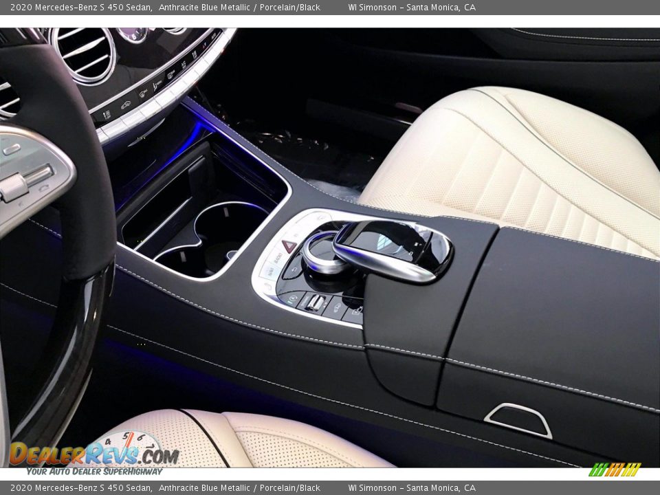 2020 Mercedes-Benz S 450 Sedan Anthracite Blue Metallic / Porcelain/Black Photo #7