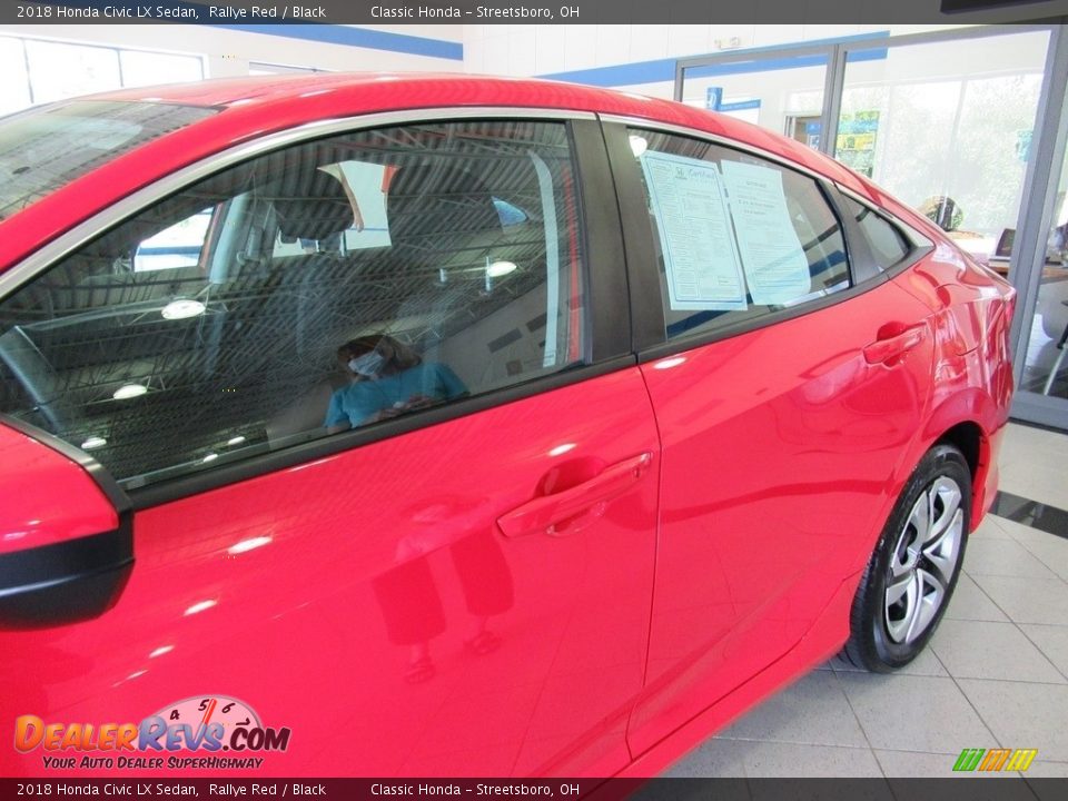 2018 Honda Civic LX Sedan Rallye Red / Black Photo #8