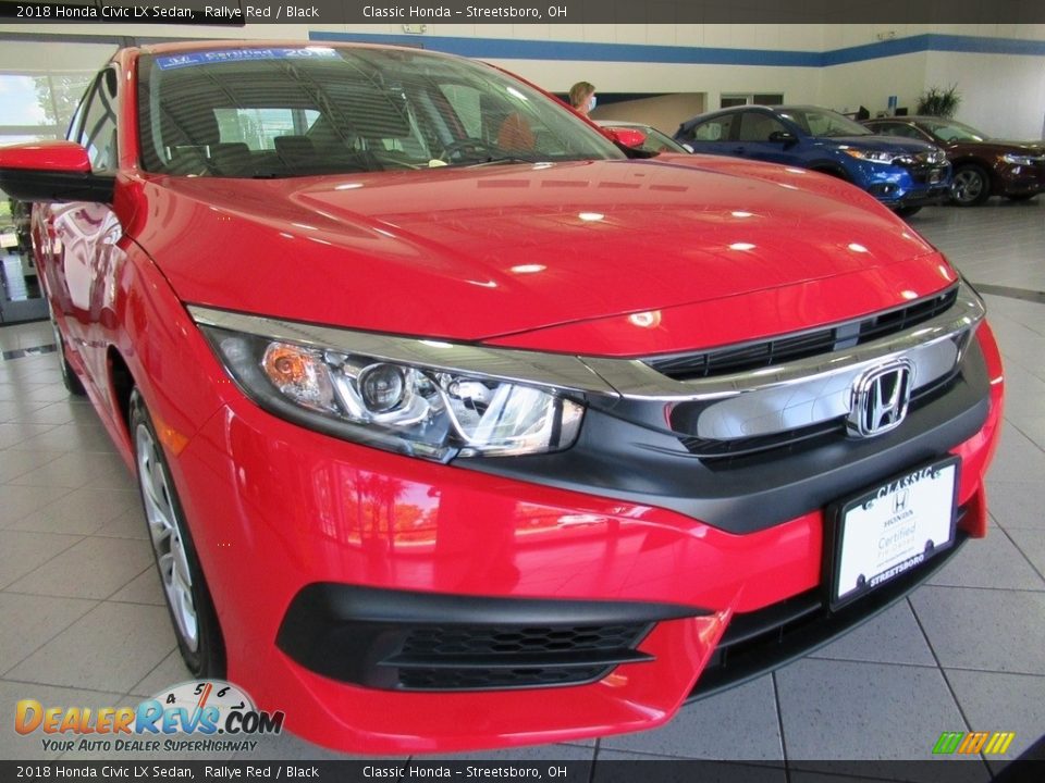 2018 Honda Civic LX Sedan Rallye Red / Black Photo #12