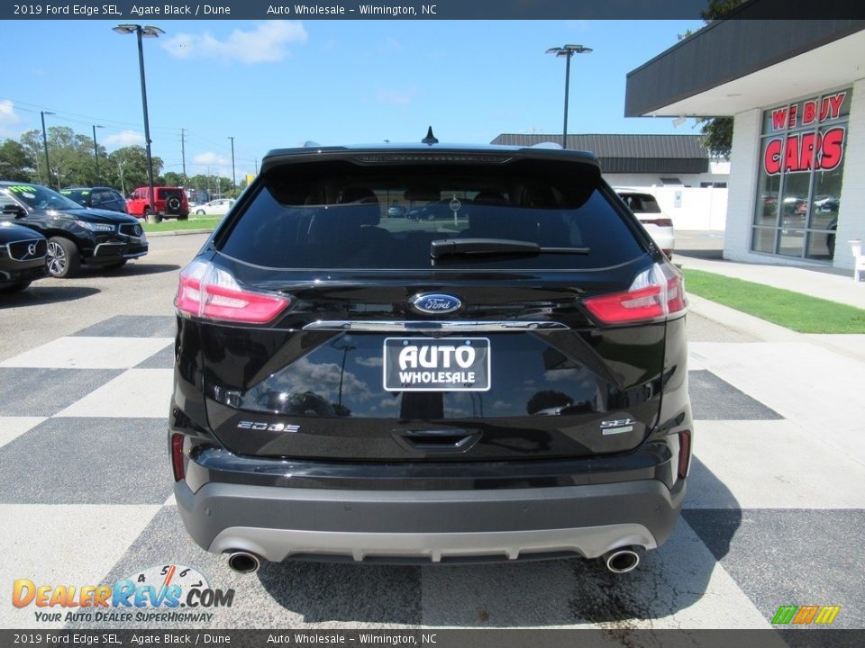 2019 Ford Edge SEL Agate Black / Dune Photo #4