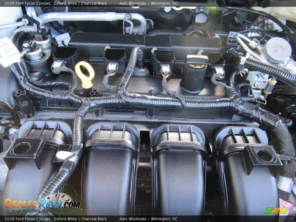 2018 Ford Focus S Sedan Oxford White / Charcoal Black Photo #6