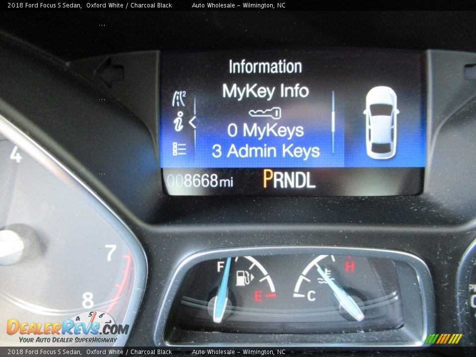 2018 Ford Focus S Sedan Oxford White / Charcoal Black Photo #16