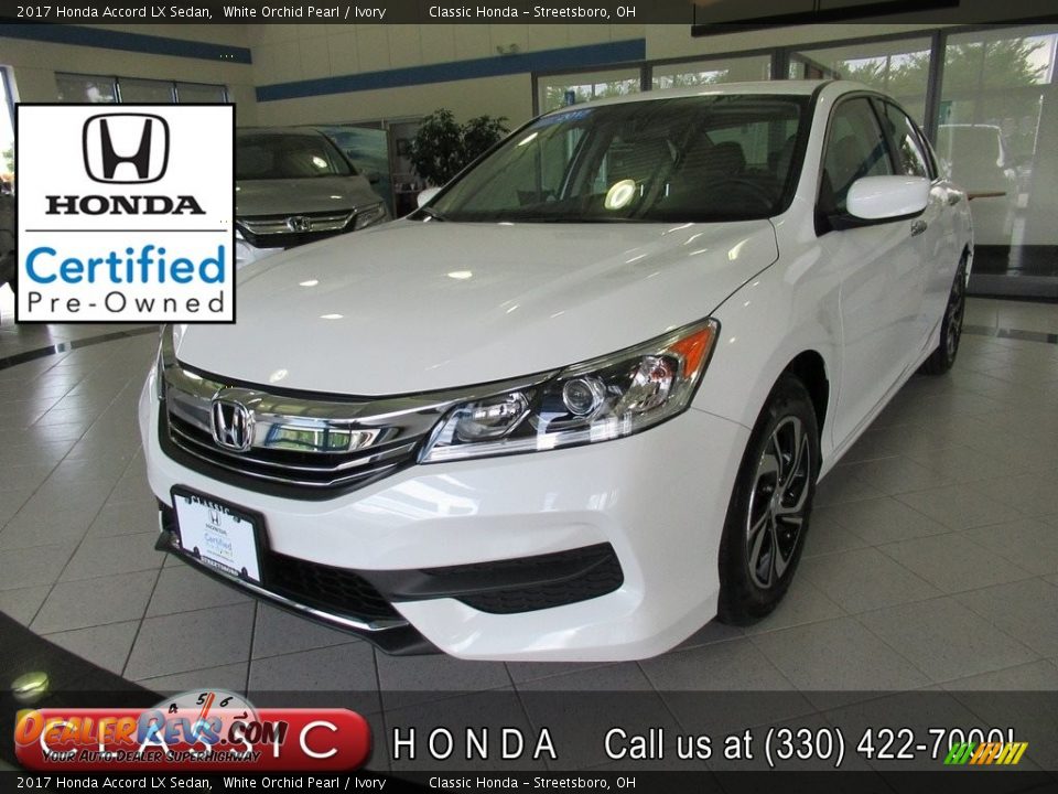 2017 Honda Accord LX Sedan White Orchid Pearl / Ivory Photo #1