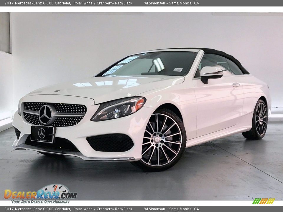 2017 Mercedes-Benz C 300 Cabriolet Polar White / Cranberry Red/Black Photo #12