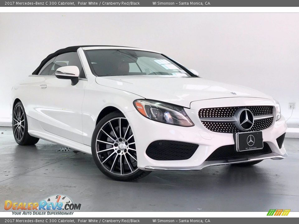 2017 Mercedes-Benz C 300 Cabriolet Polar White / Cranberry Red/Black Photo #34