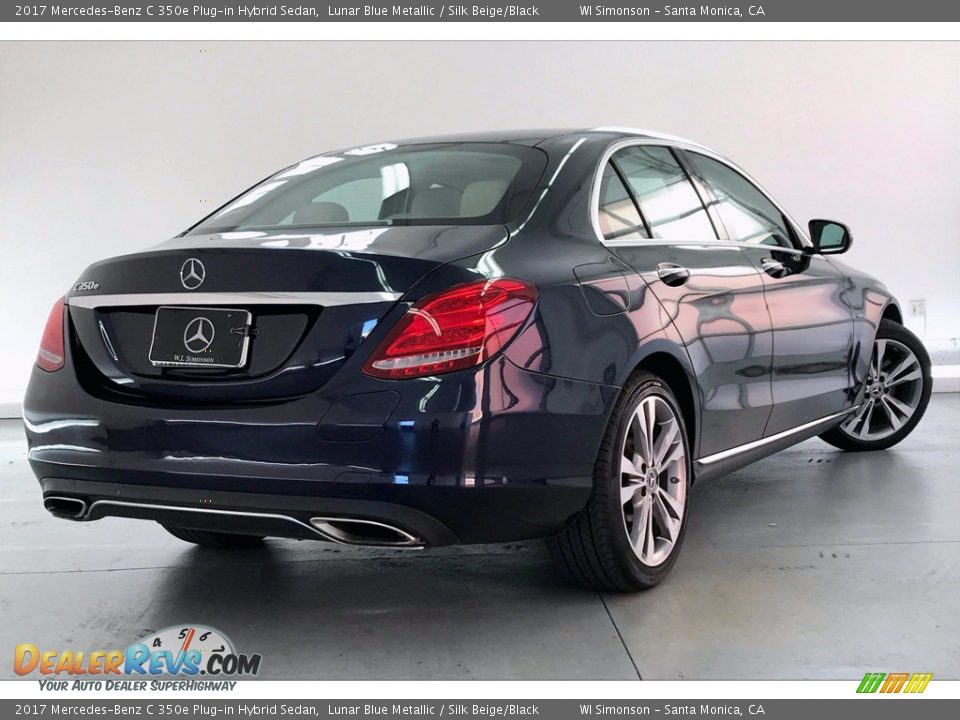 2017 Mercedes-Benz C 350e Plug-in Hybrid Sedan Lunar Blue Metallic / Silk Beige/Black Photo #16