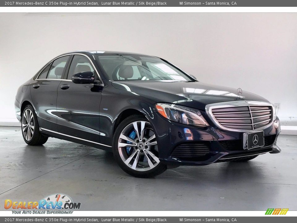 2017 Mercedes-Benz C 350e Plug-in Hybrid Sedan Lunar Blue Metallic / Silk Beige/Black Photo #34