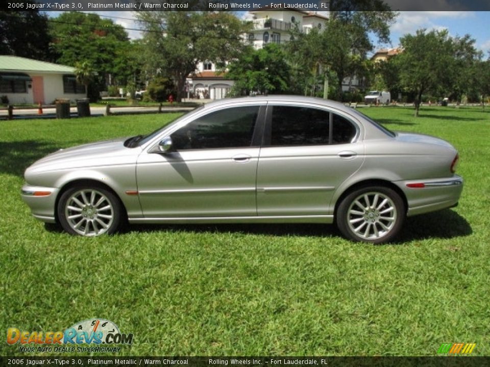 2006 Jaguar X-Type 3.0 Platinum Metallic / Warm Charcoal Photo #3