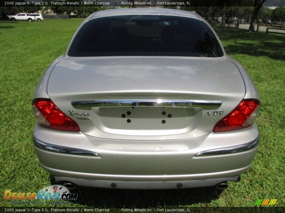 2006 Jaguar X-Type 3.0 Platinum Metallic / Warm Charcoal Photo #7