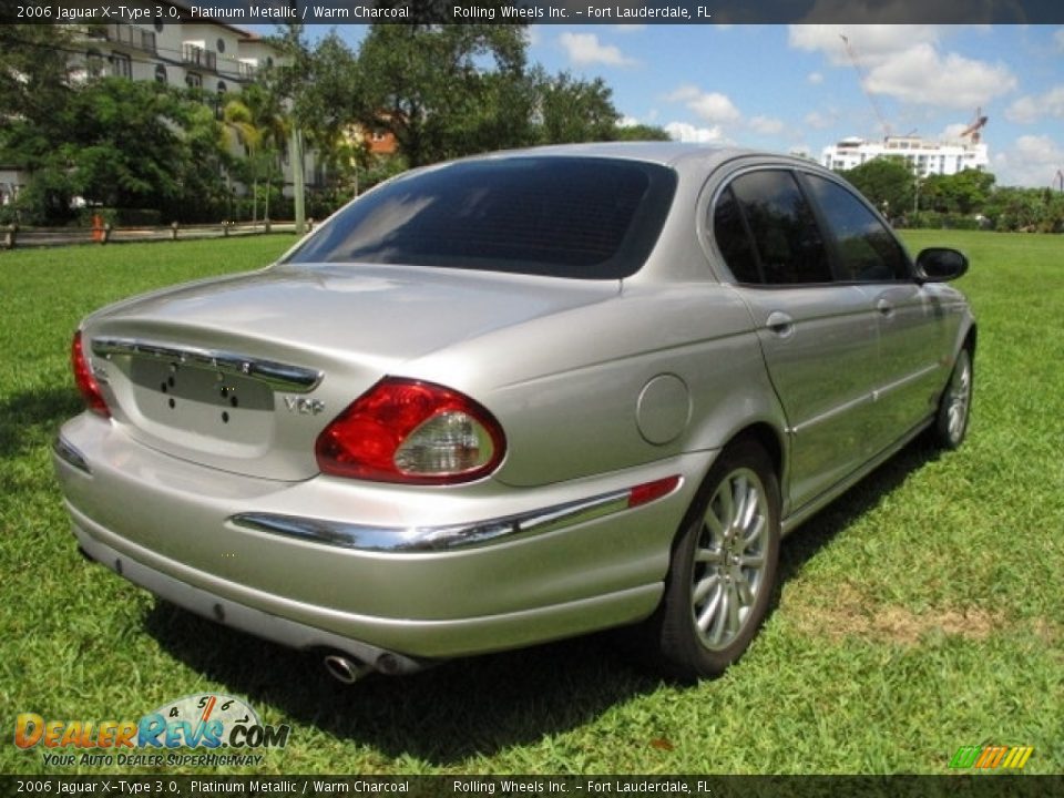 2006 Jaguar X-Type 3.0 Platinum Metallic / Warm Charcoal Photo #9