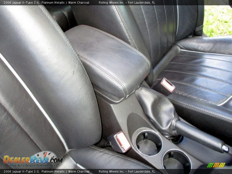 2006 Jaguar X-Type 3.0 Platinum Metallic / Warm Charcoal Photo #22