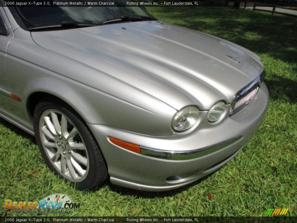 2006 Jaguar X-Type 3.0 Platinum Metallic / Warm Charcoal Photo #23