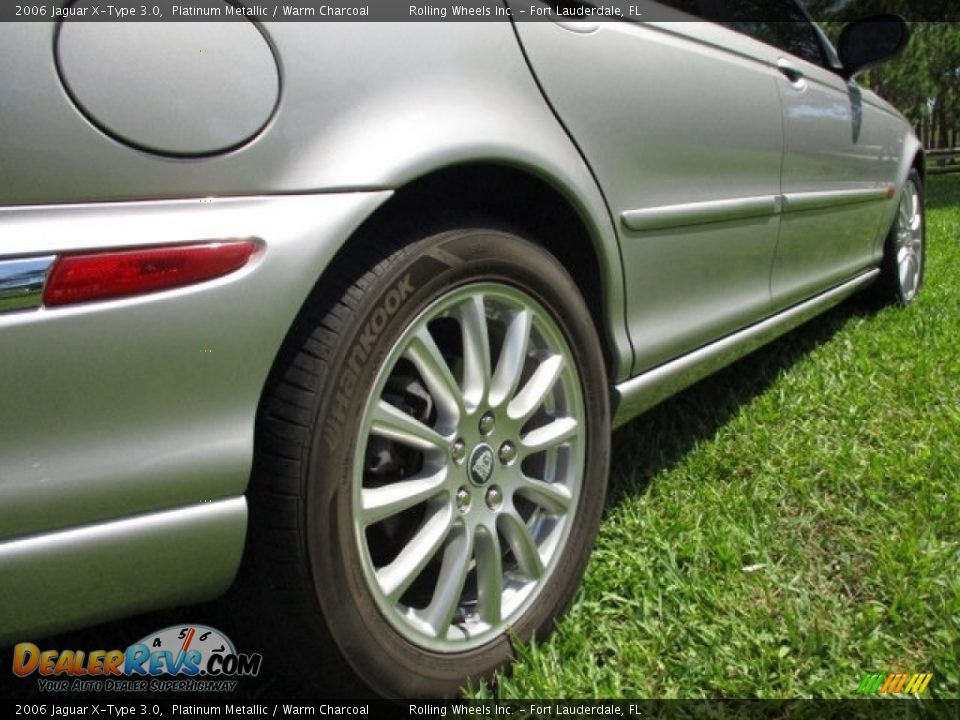 2006 Jaguar X-Type 3.0 Platinum Metallic / Warm Charcoal Photo #26
