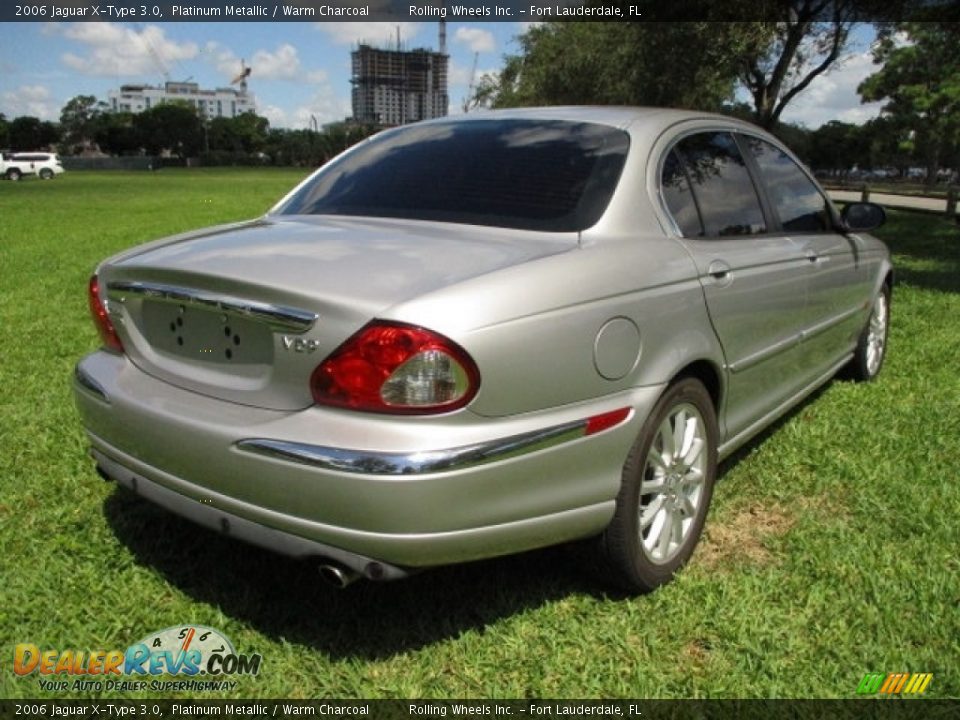 2006 Jaguar X-Type 3.0 Platinum Metallic / Warm Charcoal Photo #28