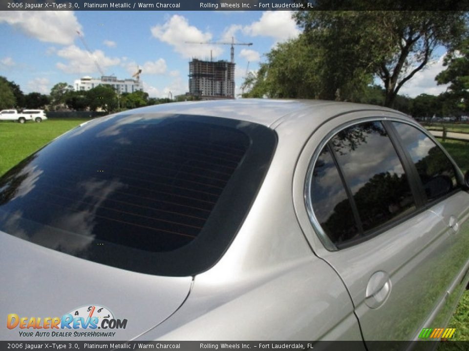 2006 Jaguar X-Type 3.0 Platinum Metallic / Warm Charcoal Photo #33