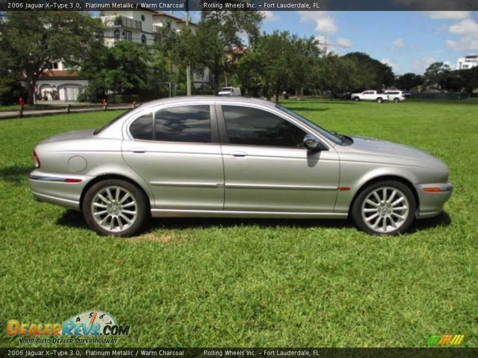 2006 Jaguar X-Type 3.0 Platinum Metallic / Warm Charcoal Photo #35