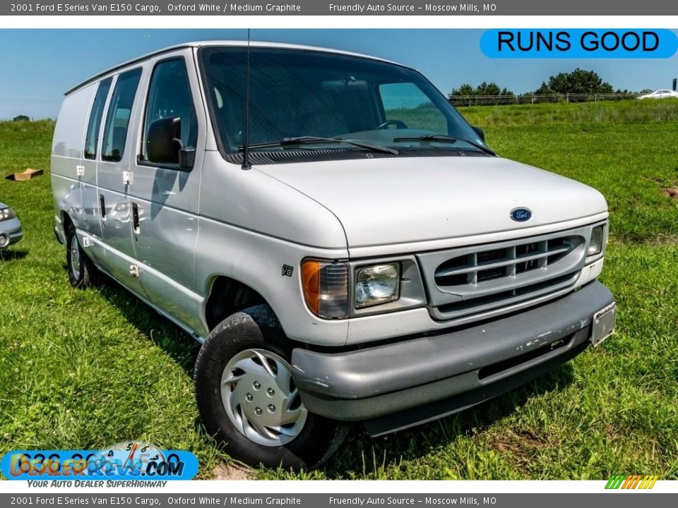 2001 Ford E Series Van E150 Cargo Oxford White / Medium Graphite Photo #1