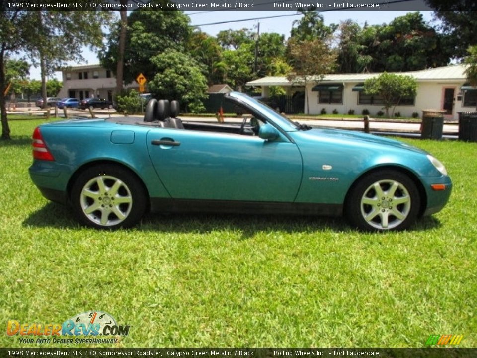 1998 Mercedes-Benz SLK 230 Kompressor Roadster Calypso Green Metallic / Black Photo #3