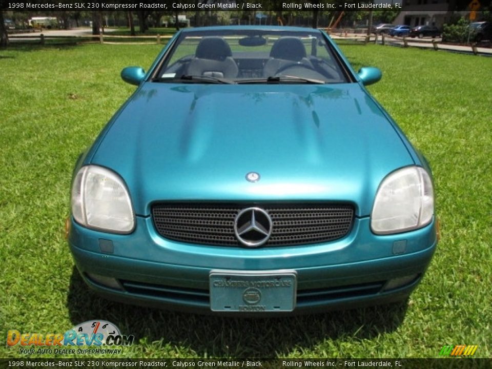 1998 Mercedes-Benz SLK 230 Kompressor Roadster Calypso Green Metallic / Black Photo #7