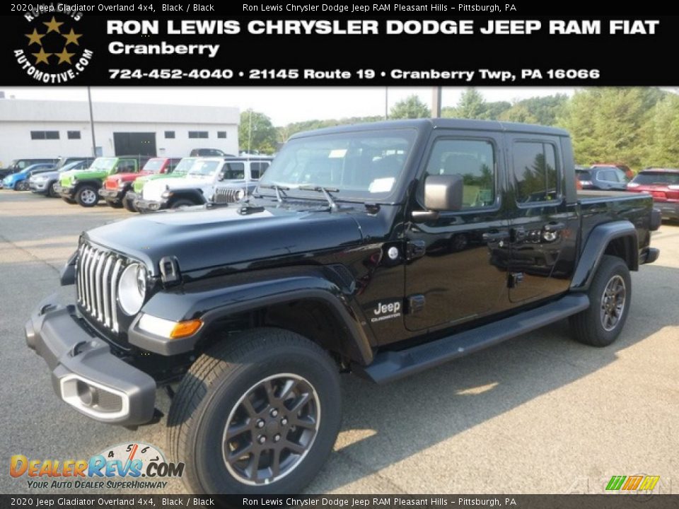 2020 Jeep Gladiator Overland 4x4 Black / Black Photo #1